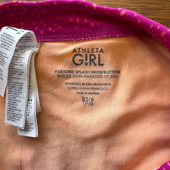 ATHLETA GIRL Paradise Splash Bikini & Shorts Girls XS 6 Athletic Swim Set - Picture 14 of 15
